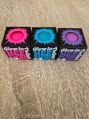 NeeDoh Glow In The Dark  - Pink, Blue, Purple